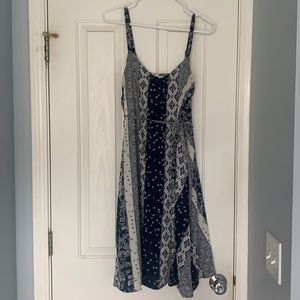 Motherhood Maternity Blue Dress with Tie